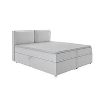 BOXBETT Eclipse 180/200 cm Silber Luxusmicrofaser - Silberfarben/Schwarz, Holz/Kunststoff (180/200cm) - S-Style Möbel