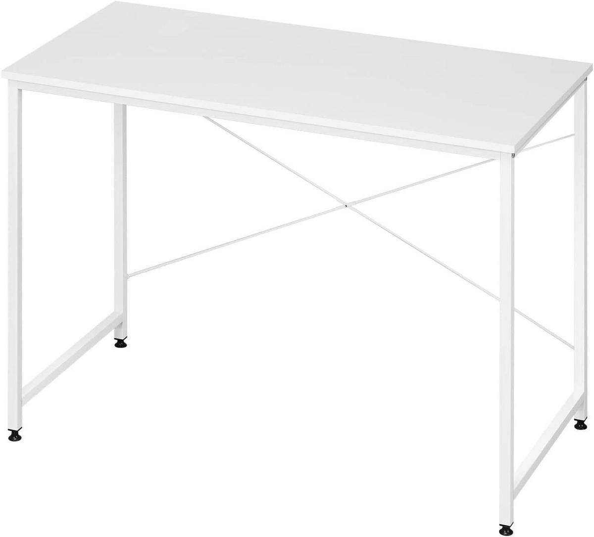 SCHREIBTISCH 100x50x75 cm, Weiß - Weiß, Holzwerkstoff/Metall (50/100/75cm) - Woltu