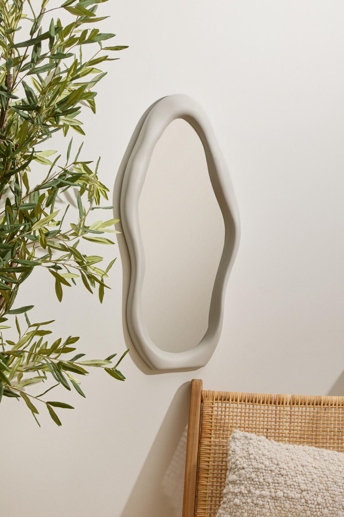 WANDSPIEGEL Angie 35/3/75,5 cm - Weiß, Glas (3/75.5/35cm) - Atmosphera Createur d´interieur