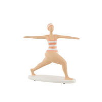FIGUR YOGA STRETCH - Polyresin - Orange - Multicolor, Glas/Naturmaterialien (10/30/29.5cm) - J-Line