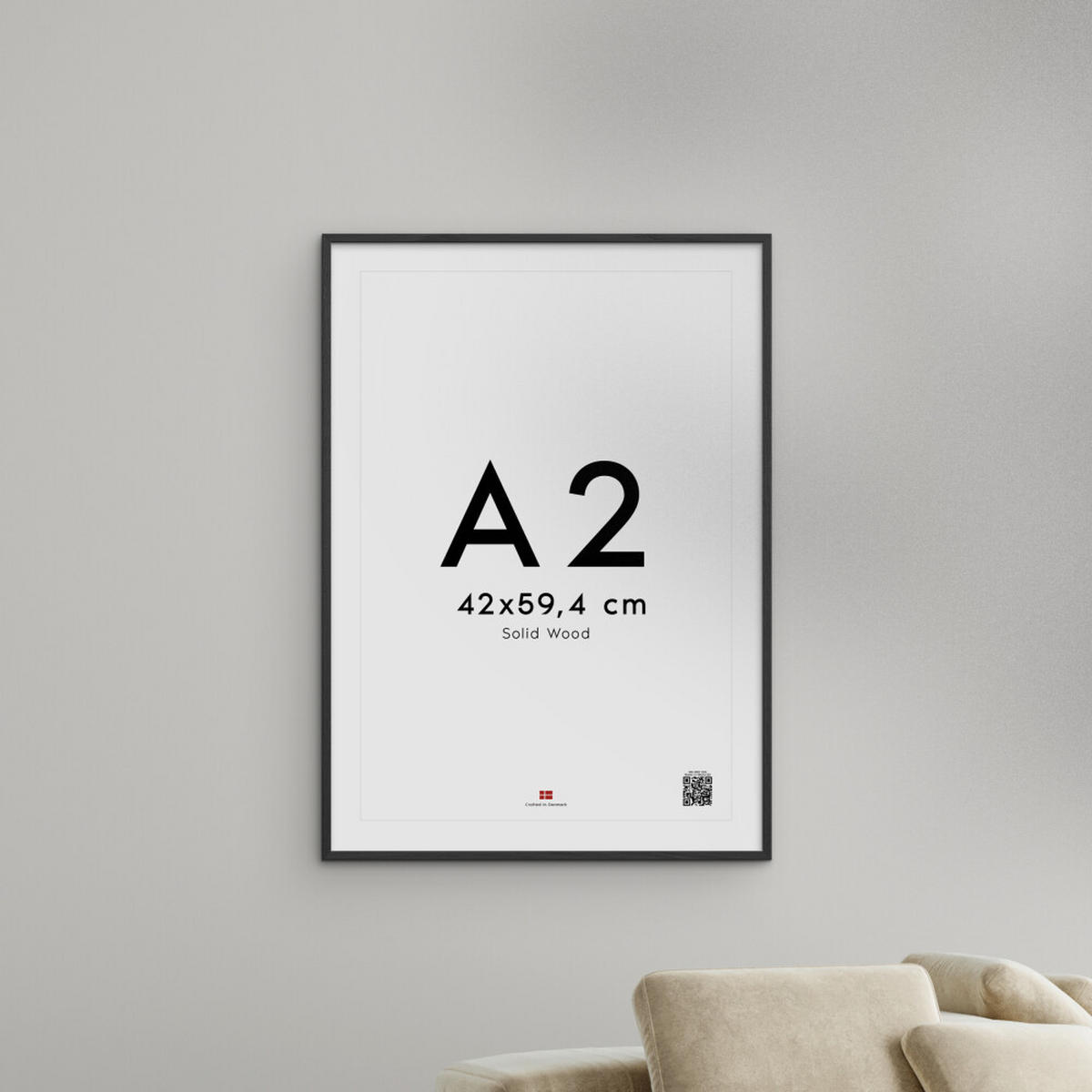 RAHMEN Schwarzes Holz Acryl - Schwarz, Holz/Papier (42/59.4/2cm) - Poster&Frame