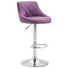 BARHOCKER Lazius, Gestell Metall in Chromoptik, Kunstleder Lila - Chromfarben/Lila, Kunststoff/Textil (46/100/49cm) - TPFLiving
