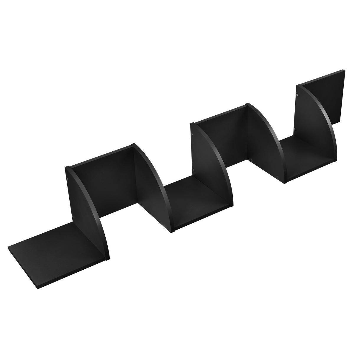 WANDREGAL Greiz - Schwarz, Holzwerkstoff (123/19.5/19.5cm) - [en.casa]