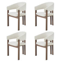 ESSZIMMERSTUHL 4er-Set mit Armlehnen Walnussoptik Beige - Walnussfarben, Holz (52.5/83/61.51cm) - Meubliv