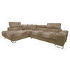 ECKSOFA Cotere Premium, Seite: Links - Hellbraun, Holz/Textil (270/202cm) - MIRJAN24