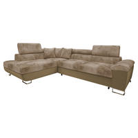 ECKSOFA Cotere Premium, Seite: Links - Hellbraun, Holz/Textil (270/202cm) - MIRJAN24