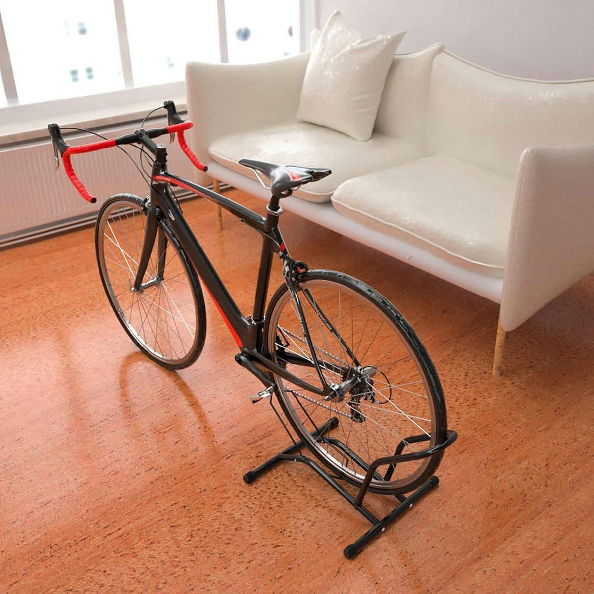 FAHRRADSTÄNDER Professional Boden Schwarz - Schwarz, Metall (16.7/12.6/43.9cm)