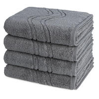 HANDTUCH Cashmere feeling 4er-Set - Dunkelgrau, Textil (50/100cm) - Ross