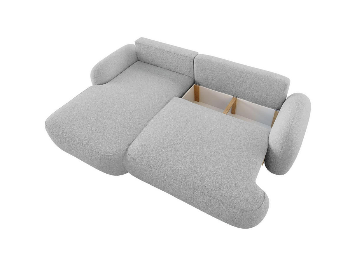 ECKSOFA MOLLY L Links QUELLE 05 mit Schlaffunktion - Grau, Textil (275/175cm) - Bedante