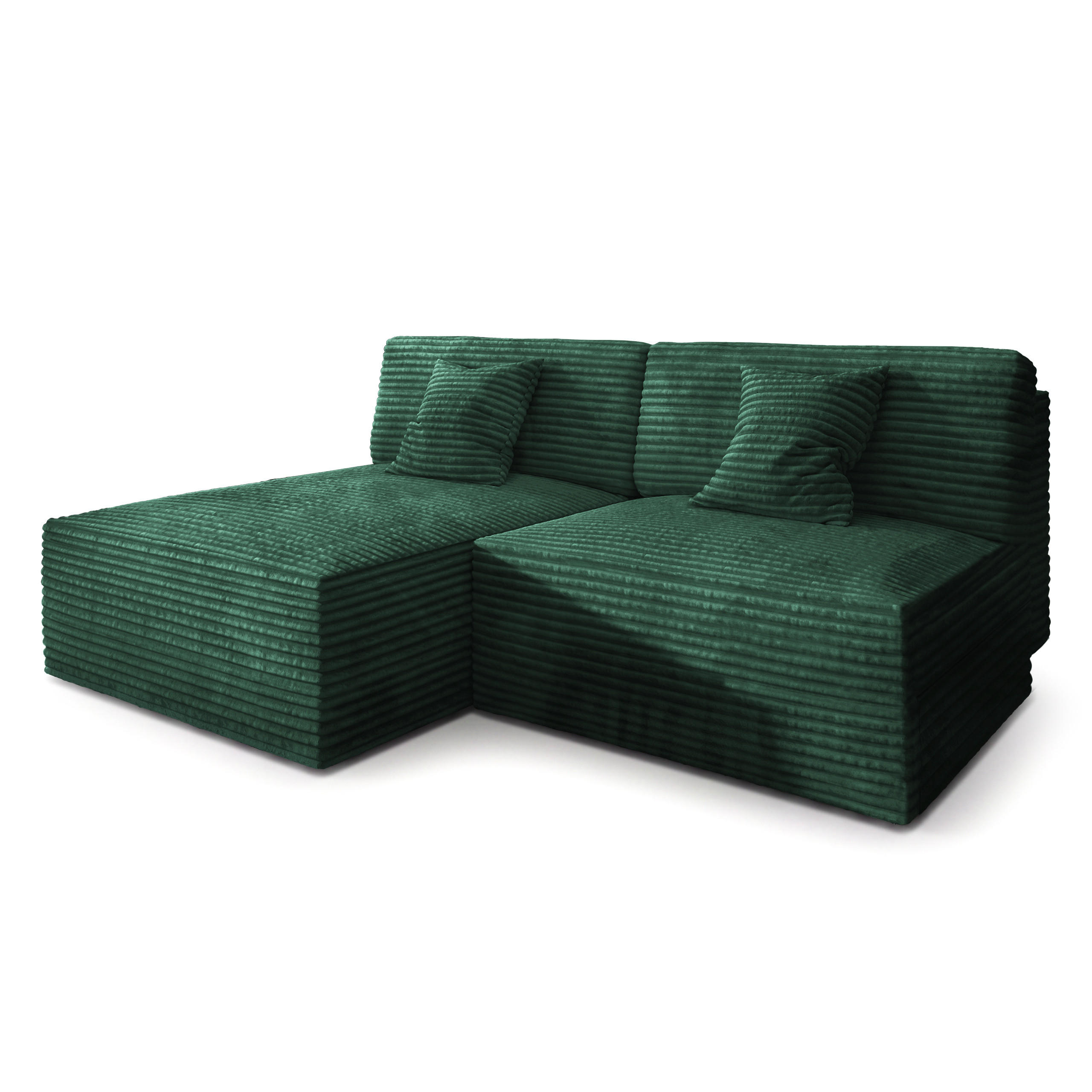 Masseno Ecksofa Grün 204x148 cm