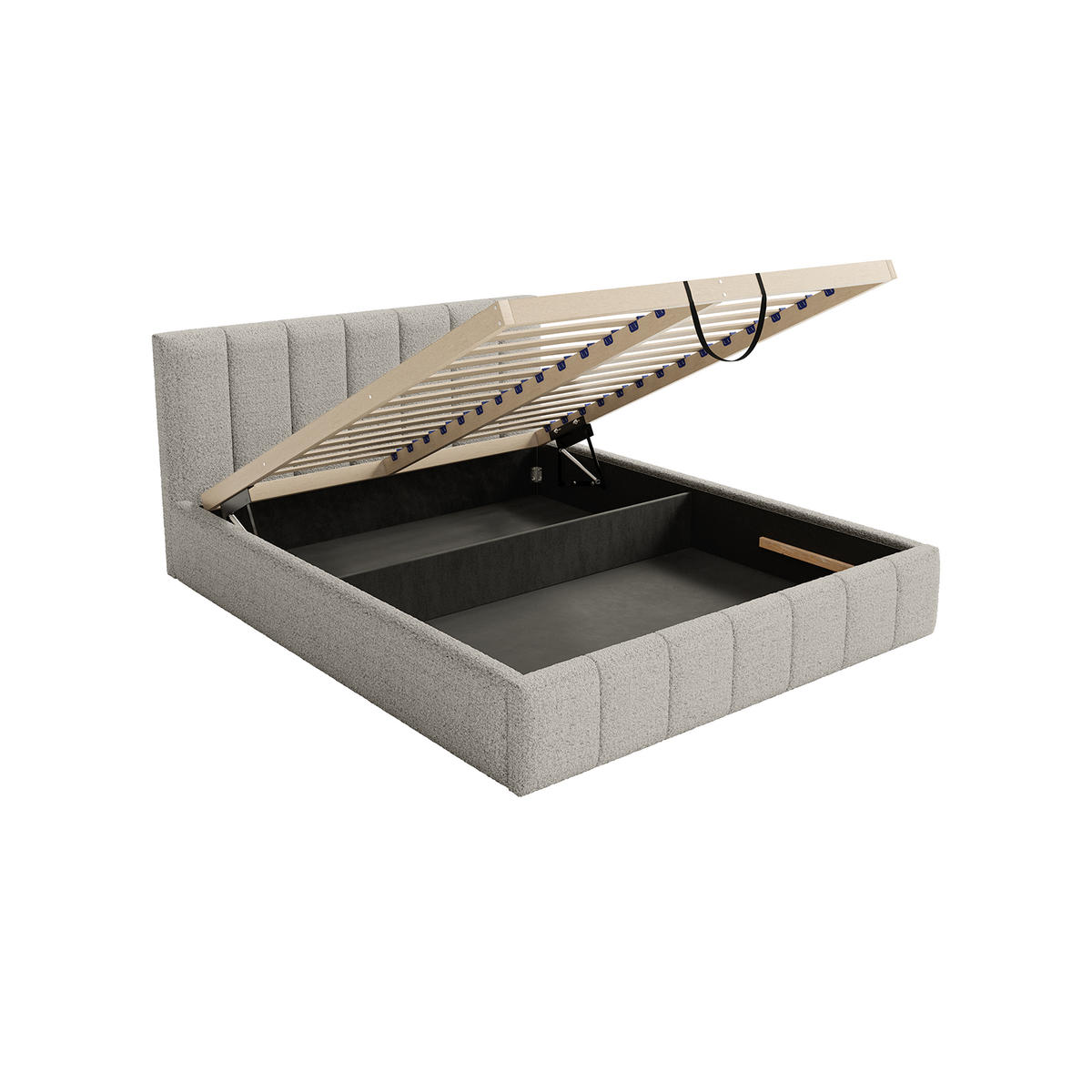 POLSTERBETT TORAO 120x200 cm, Hellgrau - Grau, Textil (120/200cm) - Fedve