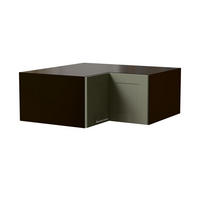 ECKAUFSATZSCHRANK Oslo W14/90/36 Schwarz / Reed Green Matt 90 / 90 / 36cm - Schwarz/Grün, Holz/Holzwerkstoff (90/36/90cm) - Feldmann-Wohnen