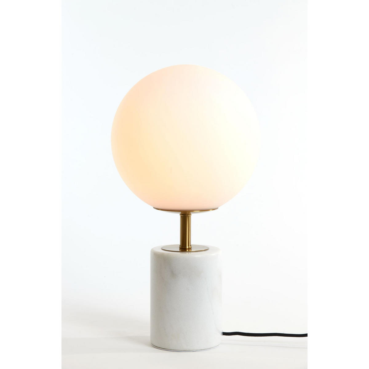 TISCHLAMPE Medina Weiß Ø25/47 cm - Weiß, Glas (25/25/47cm) - Light & Living