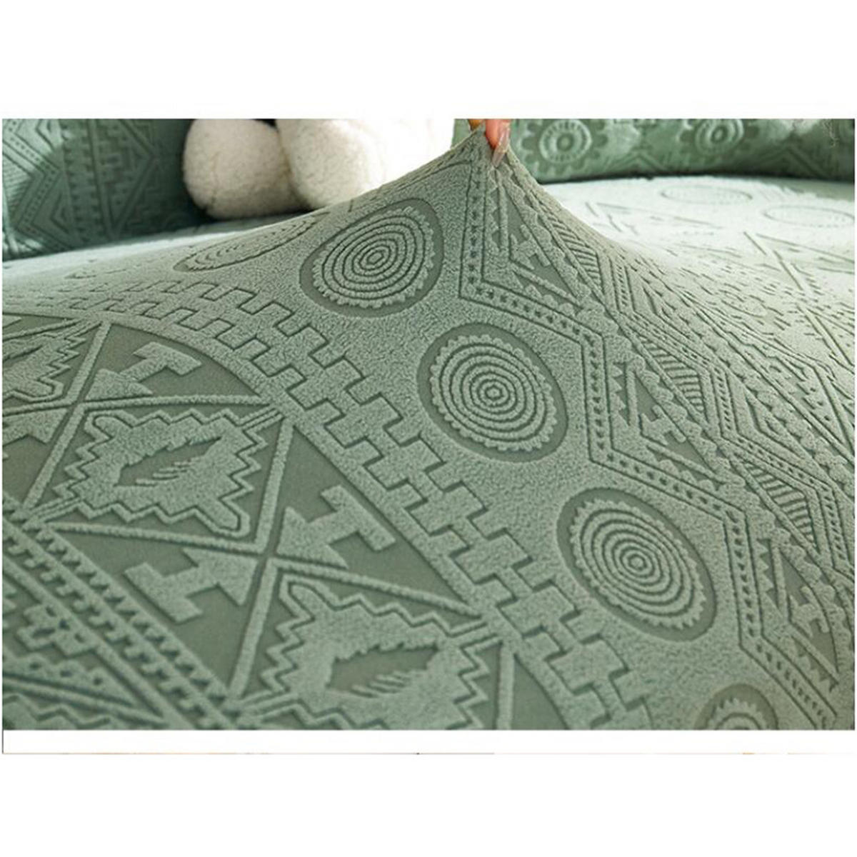 SOFABEZUG Grün 1-Sitzer 90–140 cm - Grün, Textil (90/140cm) - Kaket