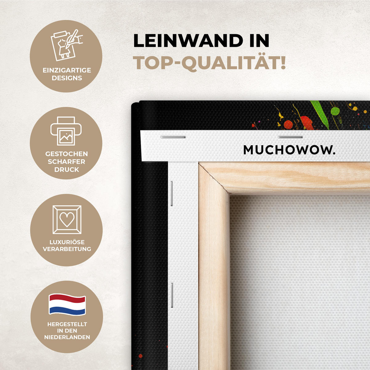 LEINWANDBILD Löwenzahn - Graffiti - Farbenfroh - Blumen - Natur 30x20 cm - Multicolor, Textil (30/20cm) - MuchoWow