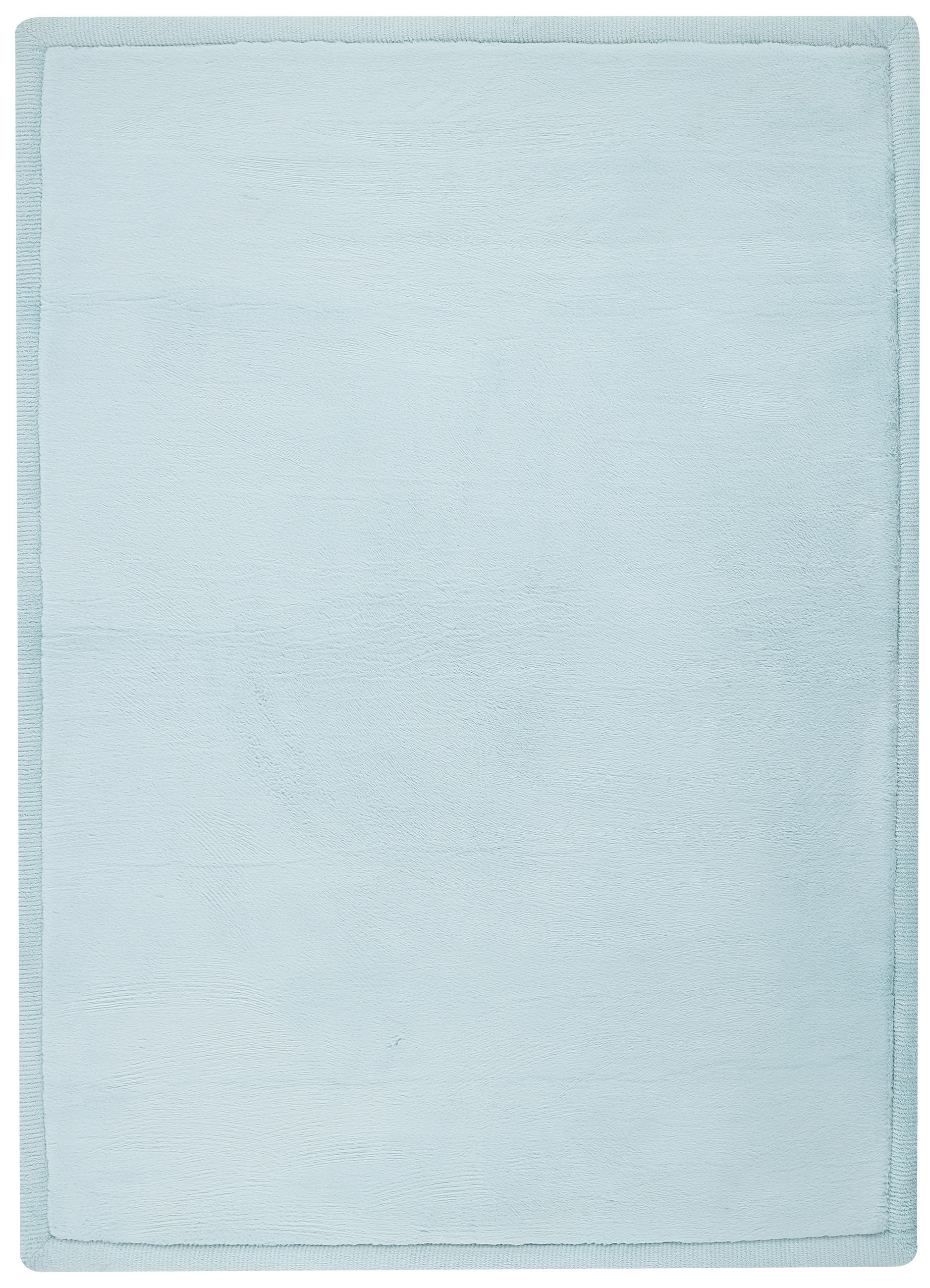 KINDERTEPPICH FLUFFIN hellblau kuschelig waschbar 80/150 cm - Hellblau, Textil (80/150cm) - Tapiso