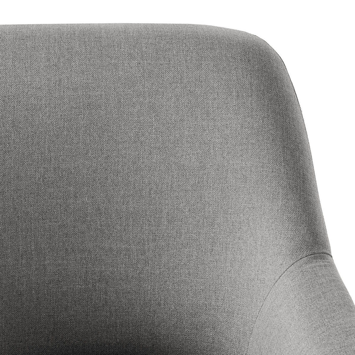 SESSEL - Webstoff - Platinfarben, Textil/Metall (74/83/73cm) - home24