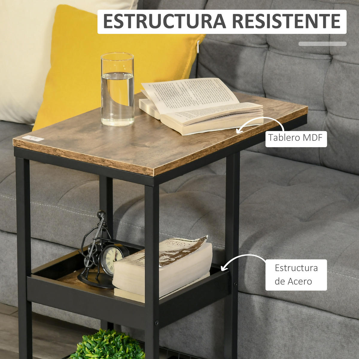 BEISTELLTISCH Braun 1 Stück - Braun, Naturmaterialien (51/33/66cm) - GiPP