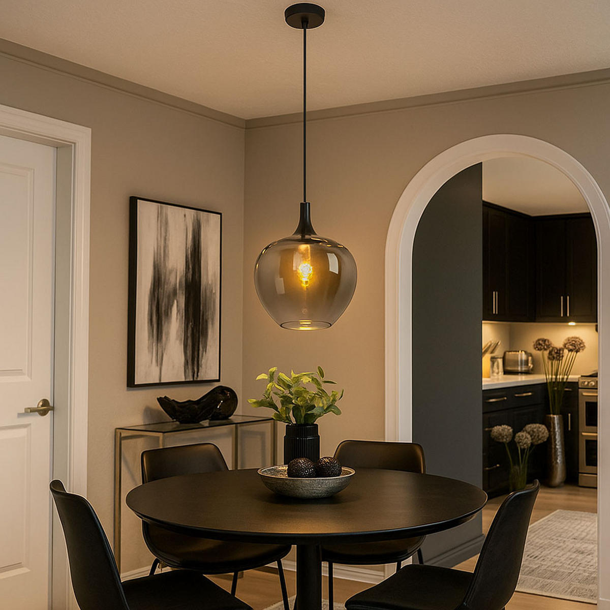 LED HÄNGELEUCHTE Metall Rauchglas Grau MAXY - Grau, Glas (29/29/120cm) - Globo Lighting