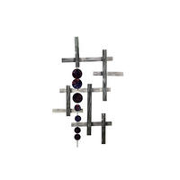 WANDDEKO Silber 70/109 cm - Silberfarben/Schwarz, Metall (2.4/109/6cm) - KUNSTLOFT