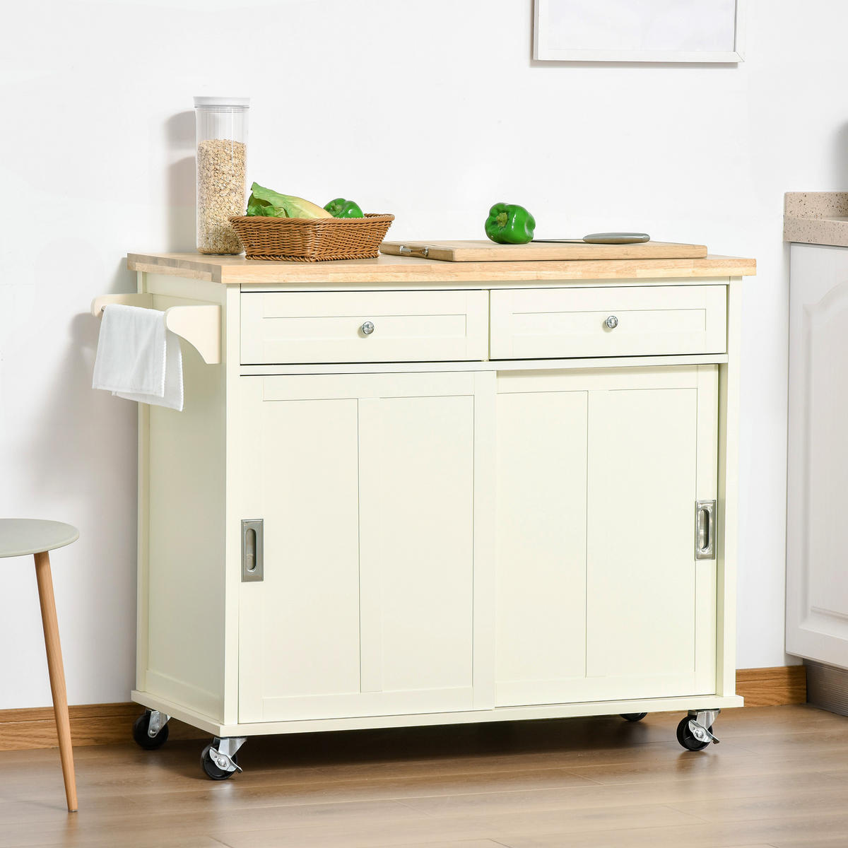 KÜCHENINSEL Ecru 1 Stück - Ecru, Holzwerkstoff (49.5/89.5/110cm) - GiPP
