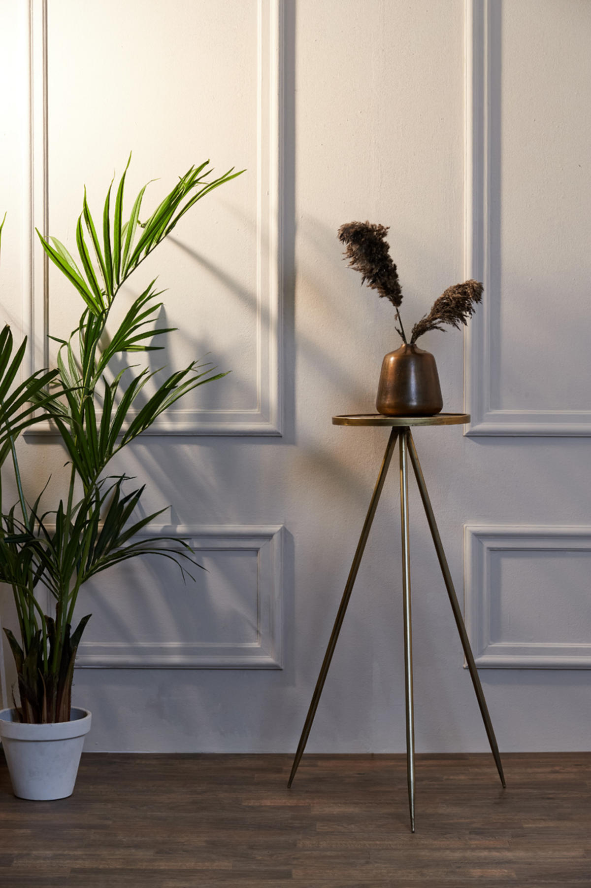 SÄULE Envira Gold Ø35/98,5 cm - Goldfarben, Metall (35/35/98.5cm) - Light & Living