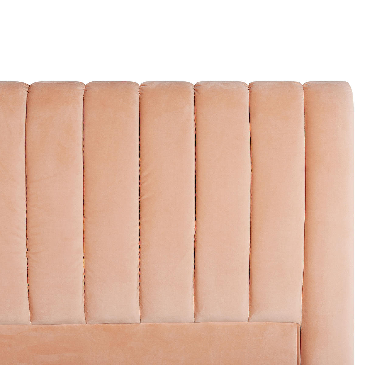 POLSTERBETT 180/200cm Pfirsichrosa Marville - Pink, Textil (180/200cm) - Beliani
