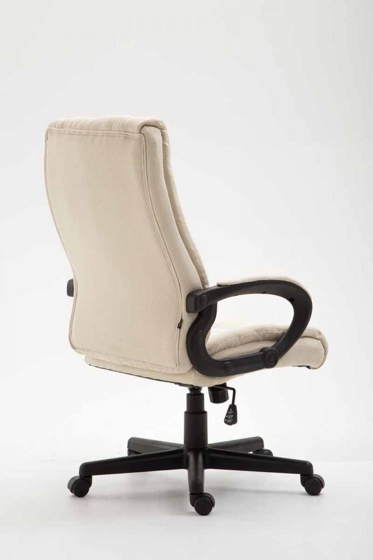 DREHSTUHL Stoff Creme - Creme/Schwarz, Kunststoff/Textil (66/106/70cm) - CLP