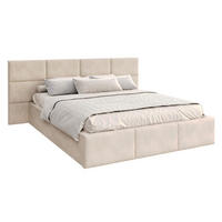 POLSTERBETT DORIS beige - Birkefarben/Beige, Holzwerkstoff/Metall (90/200cm) - FDM
