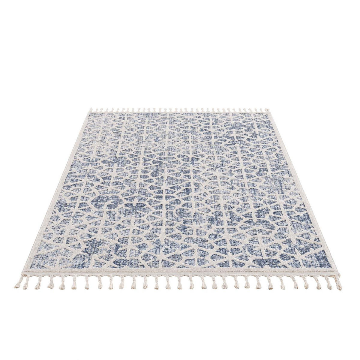 KURZFLOR-TEPPICH Art 1271 Blau 160x230 cm - Blau, Textil (160/230cm) - carpet city