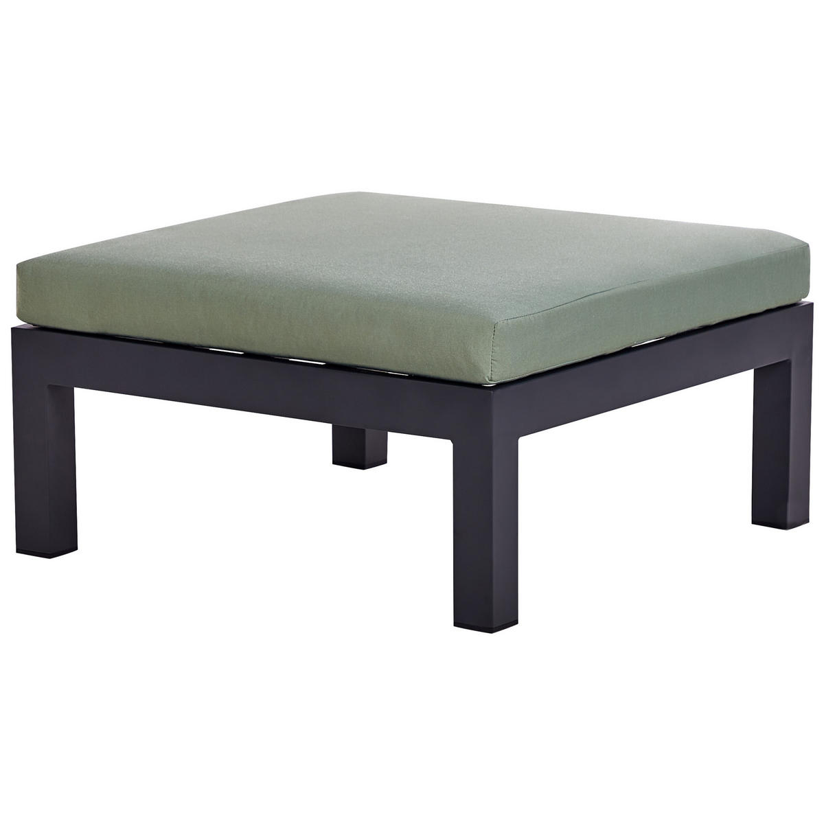 LOUNGE-SET 5-sitzer Aluminium Grün Messina - Schwarz/Grau, Metall - Beliani