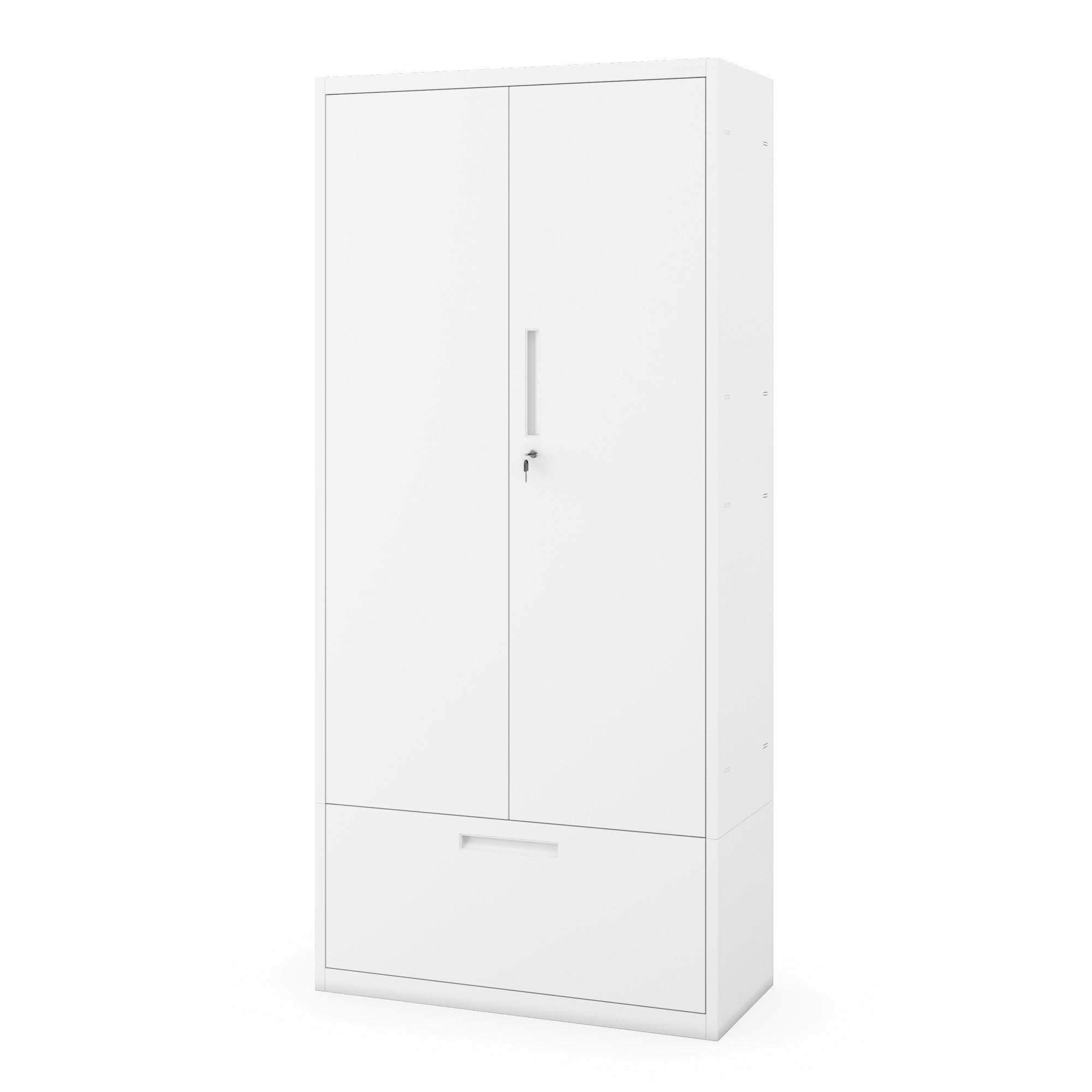 METALLSCHRANK Megan - Weiß, Metall (90/195/40cm)