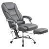 CHEFSESSEL Lederlook grau - Grau, Textil/Metall (68/118/64cm) - CLP
