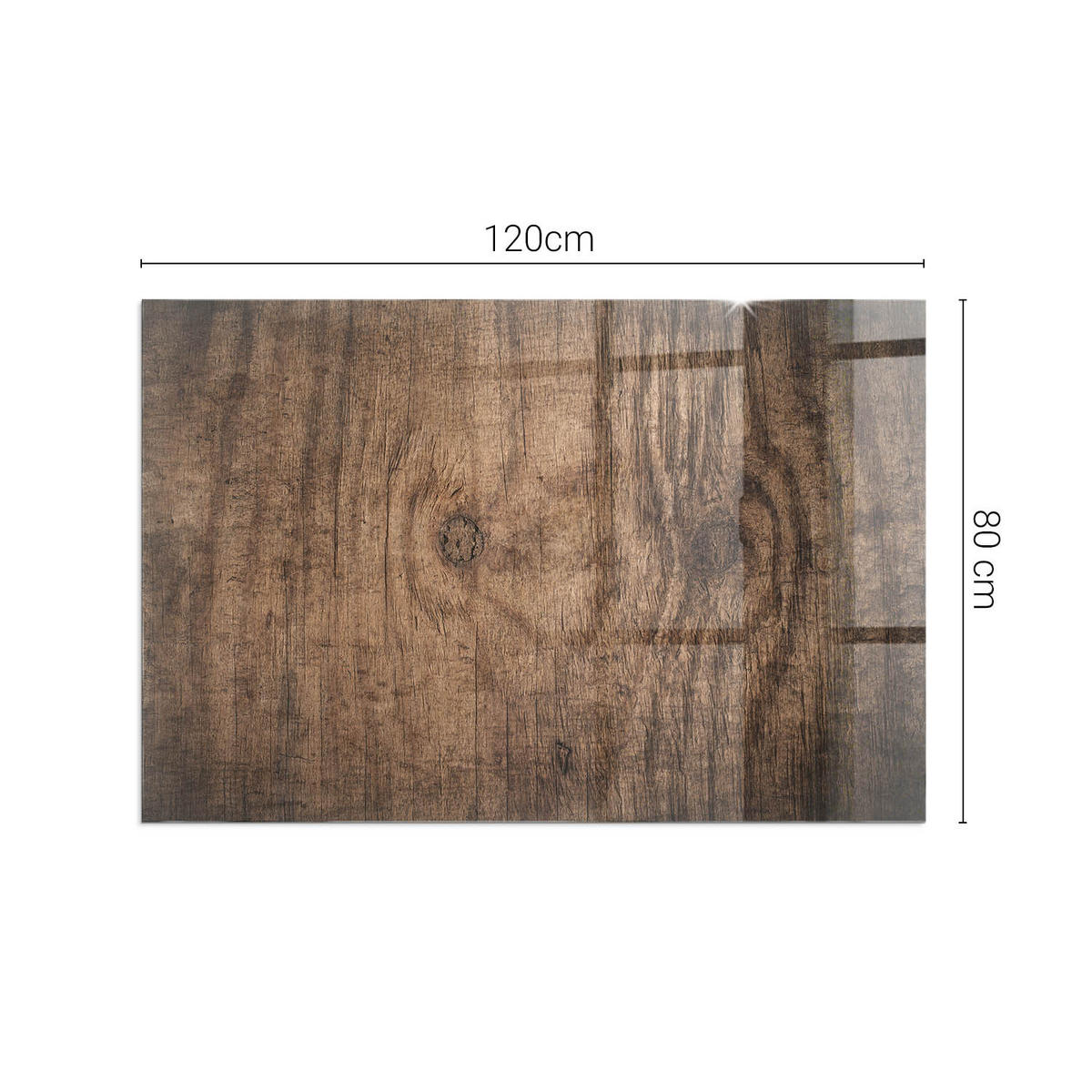 GLASPLATTE für Kamin 120x80 cm - Braun, Glas (120/80/0.4cm) - TULUP