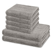 FROTTIERSET Premium 6-teilig - Grau, Textil (50/100cm) - Ross