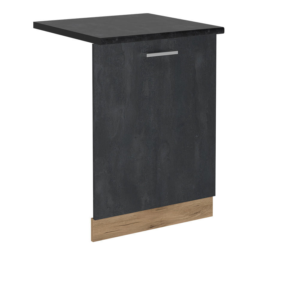 Vicco Geschirrspülblende Schwarz, Eiche 60x81.8x60 cm