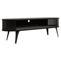TV-LOWBOARD Roenni Oval - Schwarz, Holzwerkstoff/Metall (140/44/40cm) - MIRJAN24