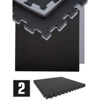 BODENSCHUTZMATTE 90x90x2 cm, Schwarz, 2er Set - Schwarz, Kunststoff (90/90/2cm) - eyepower