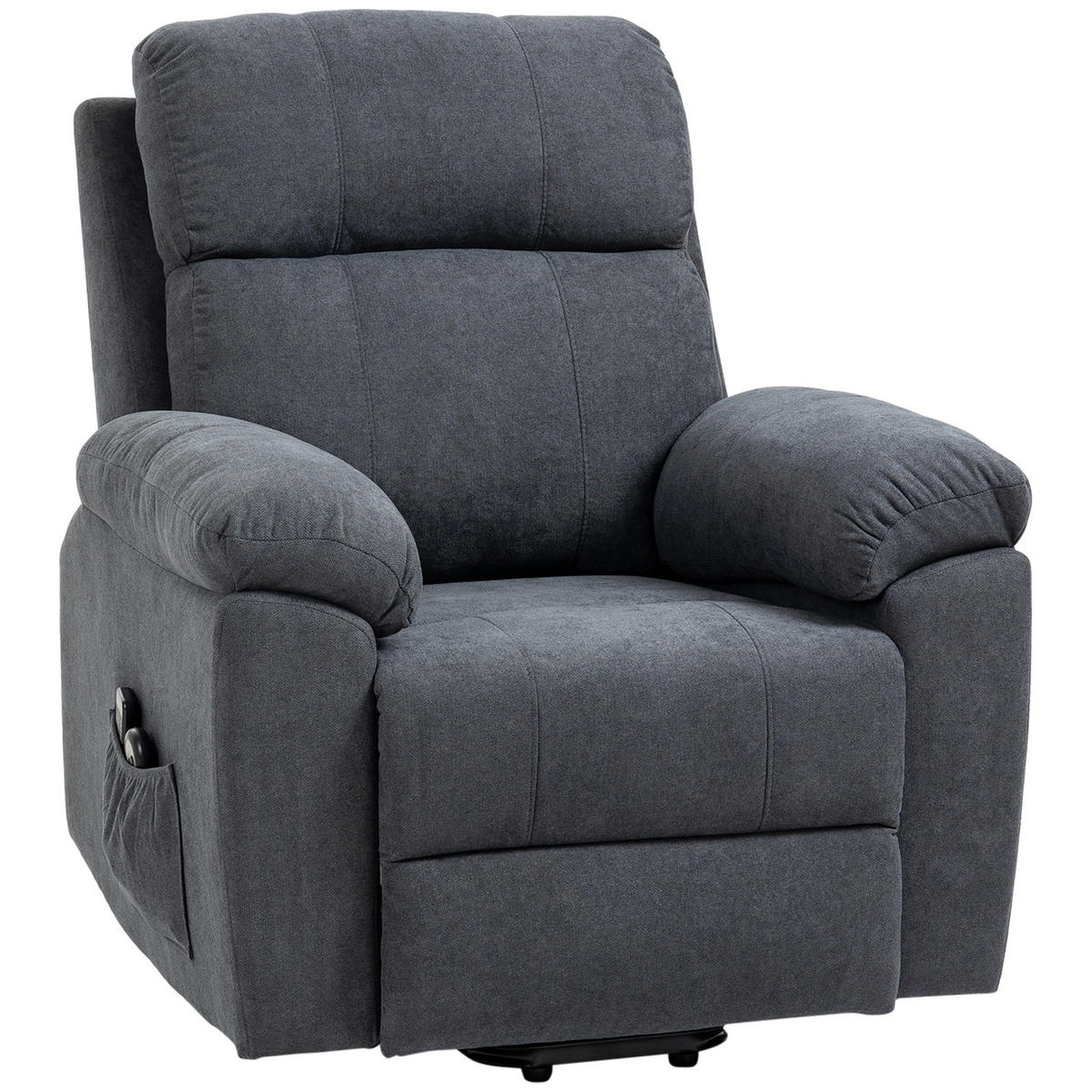 MASSAGESESSEL DE-06439 Mit Aufstehilfe, 8 Vibrationsmotoren, 135° neigbar Grau - Grau, Metall (99/103/89cm) - ComfortXL