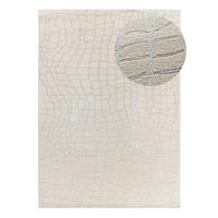 WEBTEPPICH creme und grau Baresa 133/190 cm - Creme/Grau, Naturmaterialien/Textil (133/190cm) - Atticgo