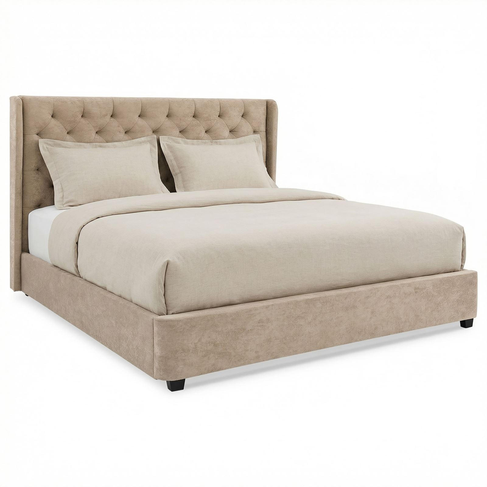 POLSTERBETT SAMPERI 180x200 cm beige - Beige, Textil (180/200cm) - IDIMEX