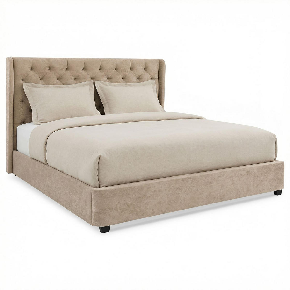 POLSTERBETT SAMPERI 180x200 cm beige - Beige, Textil (180/200cm) - IDIMEX