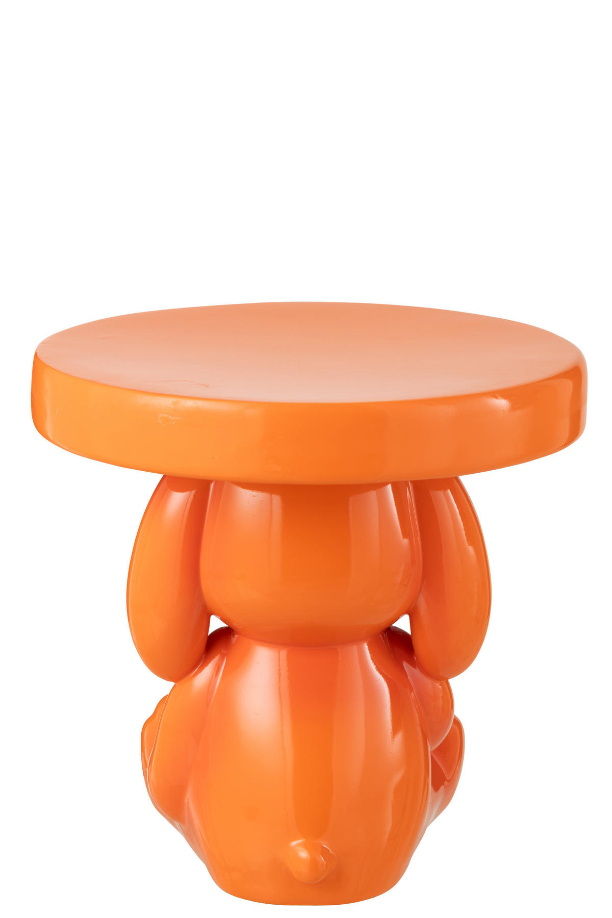 BEISTELLTISCH BÄR Orange - Orange, Glas/Naturmaterialien (35/35/35cm) - J-Line