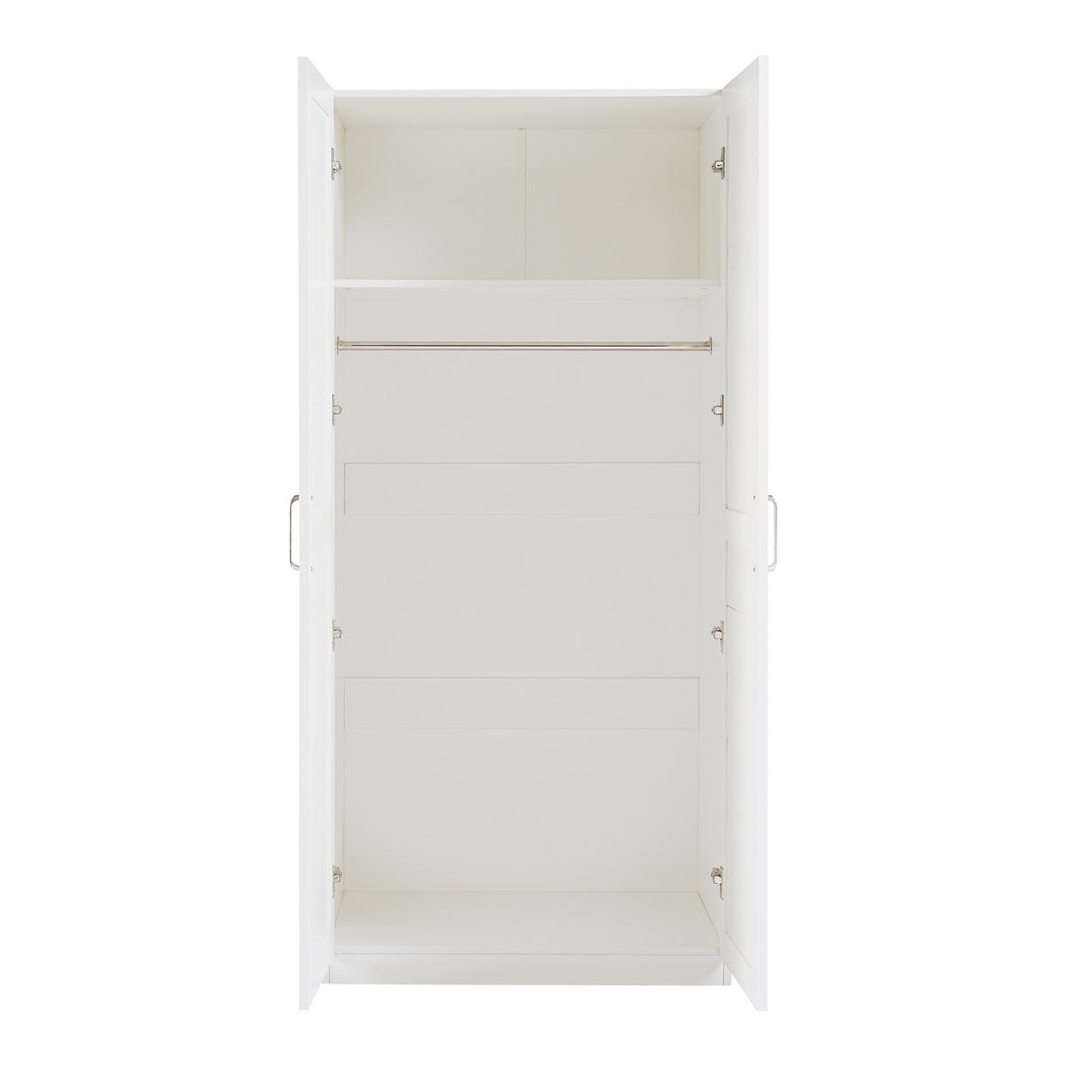 KLEIDERSCHRANK Finning - Weiß, Holzwerkstoff (80/176/52cm) - [en.casa]
