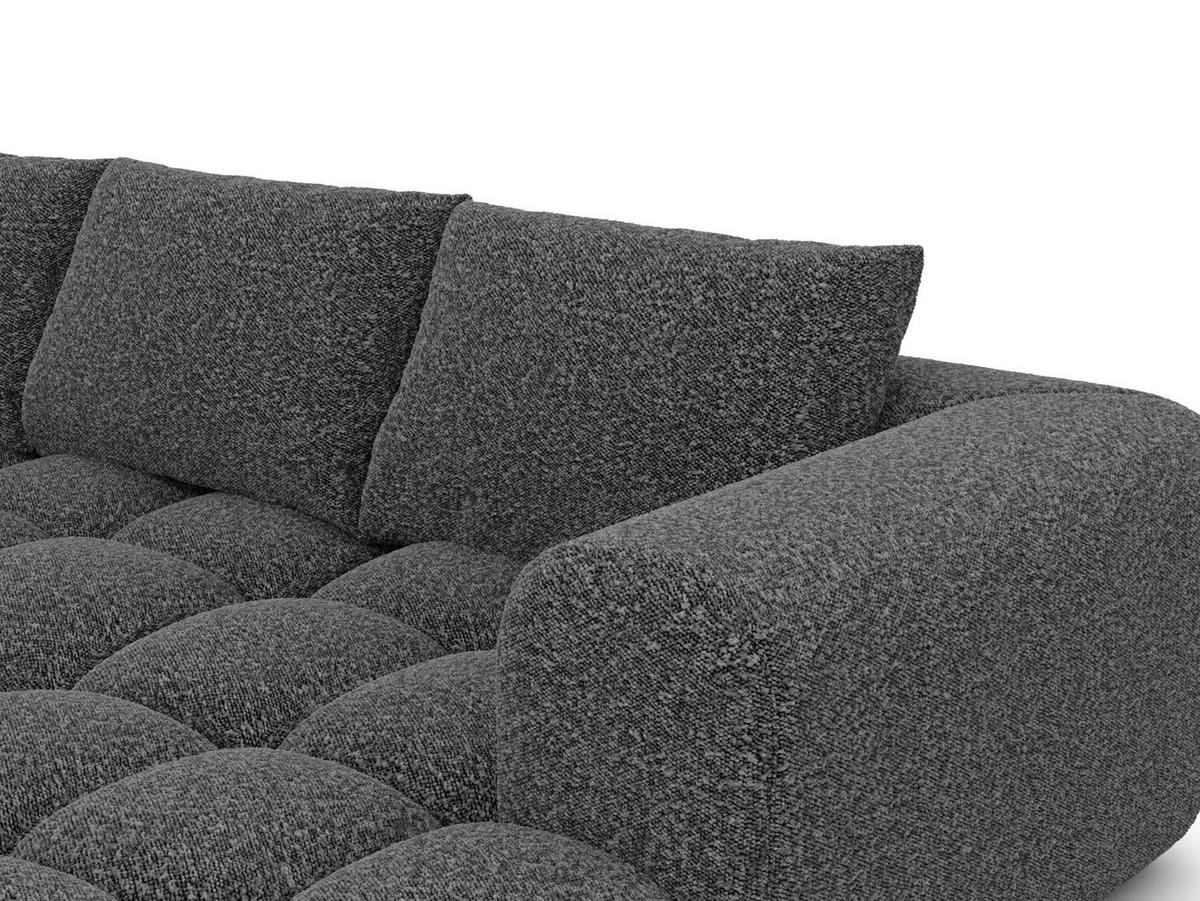 WOHNLANDSCHAFT Casaluna U-Form Graphite Bouclestoff - Graphitfarben, Kunststoff (338/88/267cm)