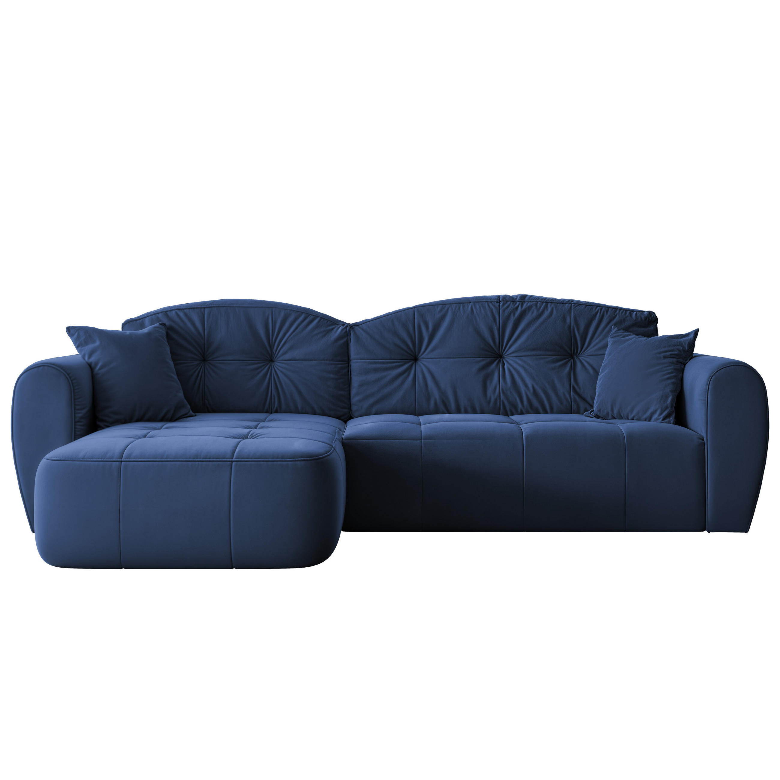 ECKSOFA RAVEN mit Schlaffunktion und Bettkasten Marineblau - Dunkelblau, Holzwerkstoff/Kunststoff (250/160cm) - Idohome