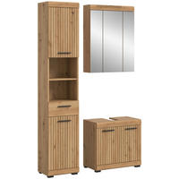BADEZIMMER Vento 3-tlg. (B/H/T: ca. 112/191/34 cm) in Artisan Eiche /Artisan Eiche - Eiche Artisan, Holz (112/191/34cm)