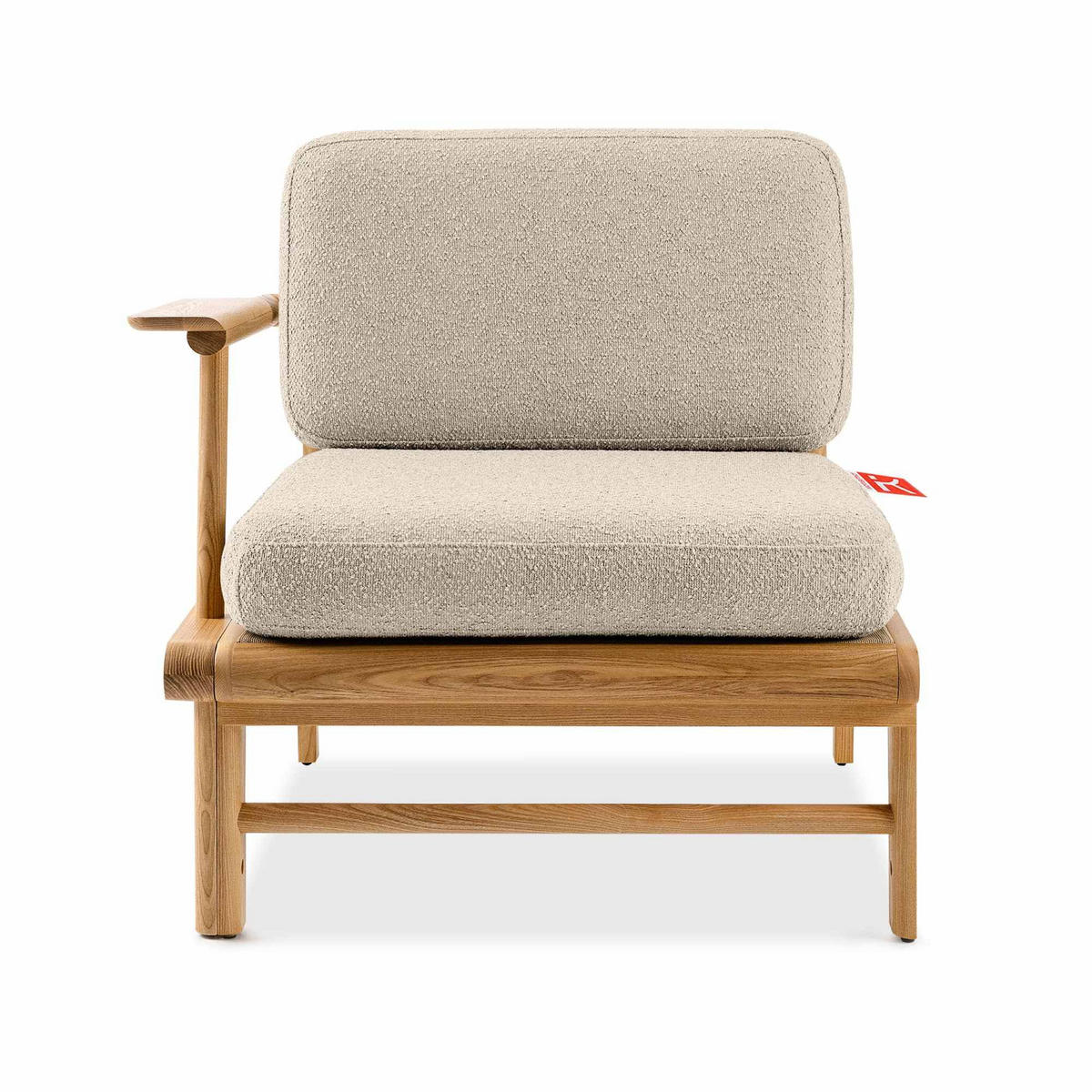 LOUNGESOFA ATREDA rechts - Creme, Holz/Textil (230/74/175cm) - KONSIMO®