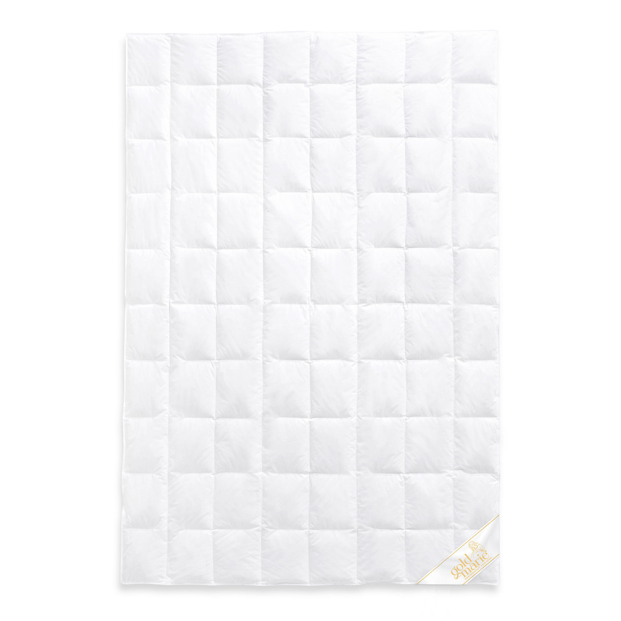 SOMMERBETTDECKE GOLDIE Gänsedaunen leicht - Weiß, Naturmaterialien/Textil (135/200cm) - Goldmarie 