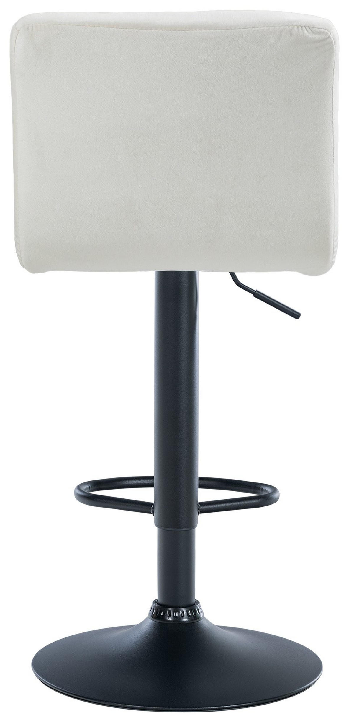 BARHOCKER BRISBAN Creme Samt Schwarz - Creme, Textil/Metall (46/94/47cm) - DELUKE